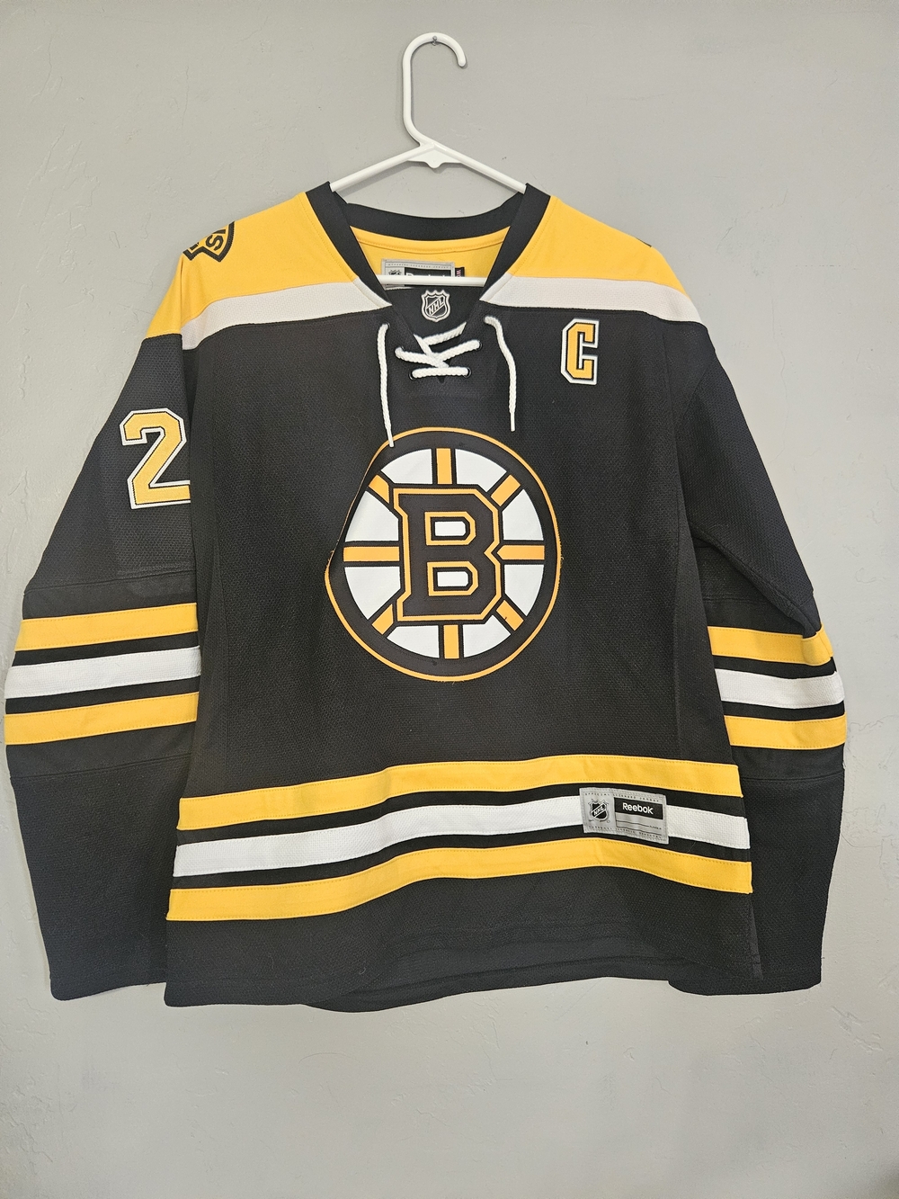 Boston Bruins Womens Reebok NHL Hockey Jersey - Black & Yellow